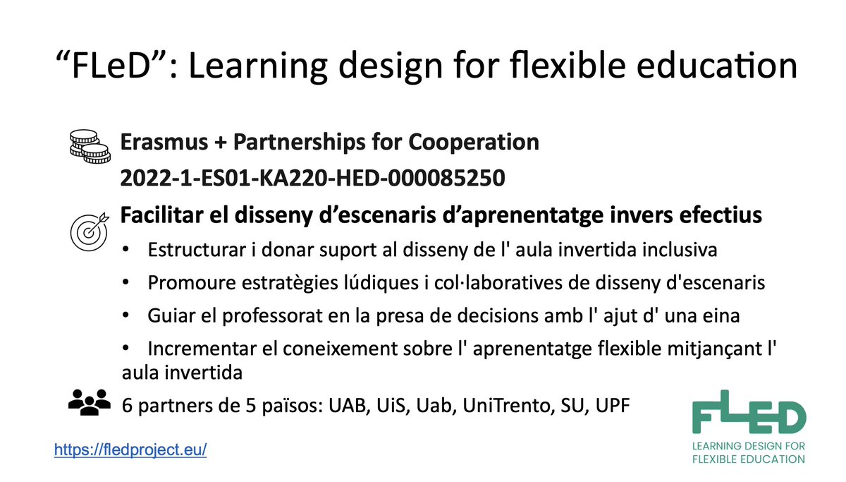 Fled Project EU (@fledprojecteu) on Twitter photo Presenting the <a href="/FledProjectEU/">Fled Project EU</a> at the 1ª Jornada de la xarxa d'aula inversa de les universitats catalanes, Universitat de Girona Presenting the <a href="/FledProjectEU/">Fled Project EU</a> at the 1ª Jornada de la xarxa d'aula inversa de les universitats catalanes, Universitat de Girona