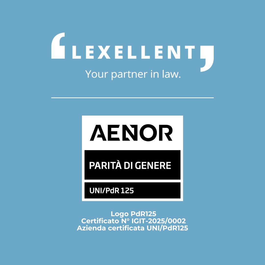 Siamo lieti di annunciare che il nostro Studio ha ottenuto la 𝗰𝗲𝗿𝘁𝗶𝗳𝗶𝗰𝗮𝘇𝗶𝗼𝗻𝗲 𝗣𝗱𝗿 𝟭𝟮𝟱:𝟮𝟬𝟮𝟮, un riconoscimento che attesta il nostro impegno per la parità di genere in ambito lavorativo.
Scopri di più: legalcommunity.it/lexellent-si-c…
#Inclusione #Genere