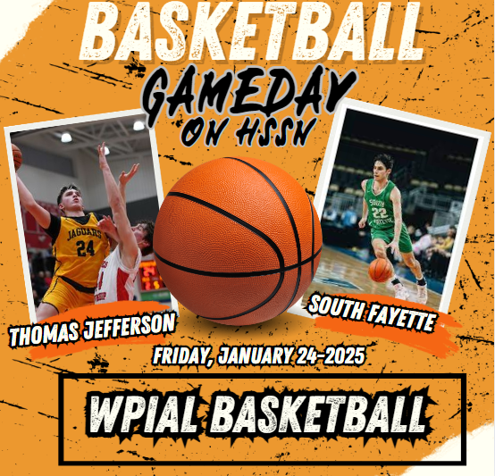 🏀🔥It’s Gameday‼️🔥
Thomas Jefferson vs South Fayette
📺: bit.ly/ZO3HBst
 📅|Friday, January 24
 ⏰| 7:30p
<a href="/TJ_Jaguar_Hoops/">TJ Basketball</a> <a href="/SFBBBall/">South Fayette Boys Basketball</a> <a href="/TJHSJaguars/">TJHSJaguars</a> <a href="/TJHS_Activities/">Director Activities</a> <a href="/wjhsd/">West Jefferson Hills SD</a> <a href="/gavin_orosz1/">Gavin Orosz</a> <a href="/TysonWright08/">Tyson Wright</a> <a href="/braeden_plasko/">Braeden Plasko</a> <a href="/Stefanovezio22/">Stefano Vezio</a> <a href="/sflionssports/">South Fayette Sports</a> <a href="/SFLionsFB/">South Fayette Football</a>
