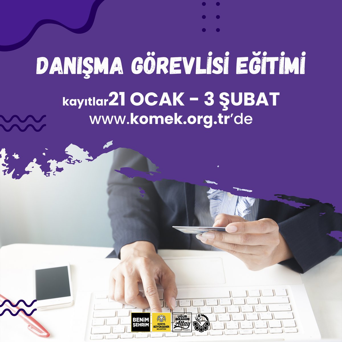 komekkonya's tweet photo. 💼 Danışma Görevlisi Eğitimi Başlıyor! 💼

📅 Kayıt Tarihleri: 21 Ocak - 3 Şubat
💻 Kayıt Linki: https://t.co/c2tue9KHHR

🌟 Danışma görevlisi olarak kariyer yapmak isteyenler için eşsiz bir fırsat!

#KOMEK #DanışmaGörevlisi #Eğitim https://t.co/ATFyvFJmjb