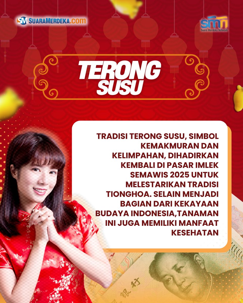 suaramerdeka's tweet photo. Imlek mempunyai beberapa tradisi dan simbol-simbol yang syarat akan makna. Salah satunya adalah terong susu yang mempunyai makna kemakmuran dan keberlimpahan rezeki.
https://t.co/8ve12wqk6o
#suaramerdeka #suaramerdekacom #tradisi #terongsusu #imlek #pasarimleksemawis #simbol https://t.co/yBuqIsJMOE