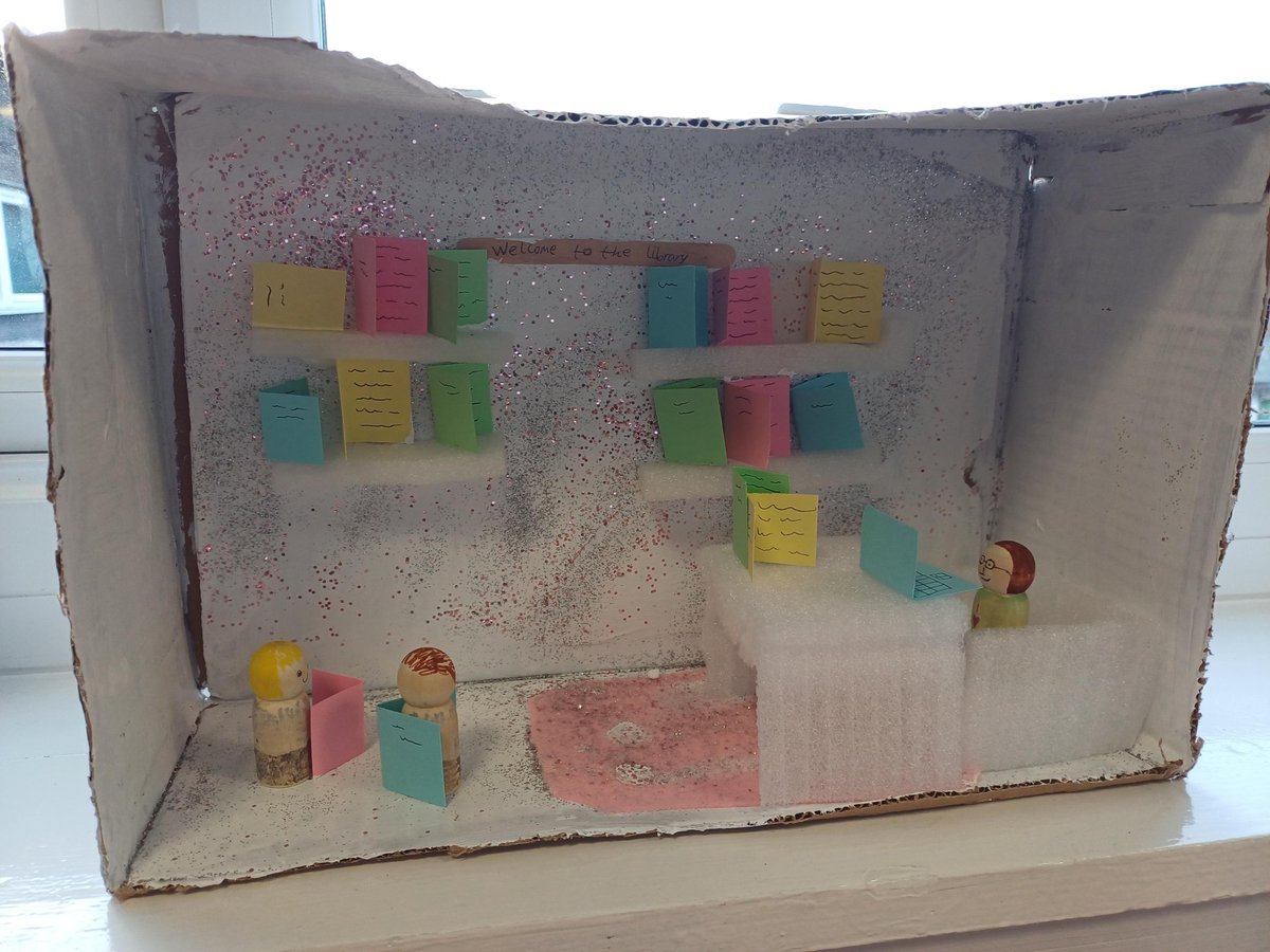 BLibraryAcademy's tweet image. Thank you so much to Paige, Emily and Violette in year 7 who made these fantastic mini libraries to celebrate #libraryshelfieday Each of the girls received free books to take home! #ambition