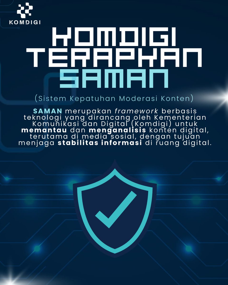 hellorubika's tweet photo. Menteri Komunikasi dan Digital Republik Indonesia, Meutya Hafid resmi mengumumkan penerapan Sistem Kepatuhan Moderasi Konten (SAMAN) mulai Februari 2025. https://t.co/pkIRLmcsCn
