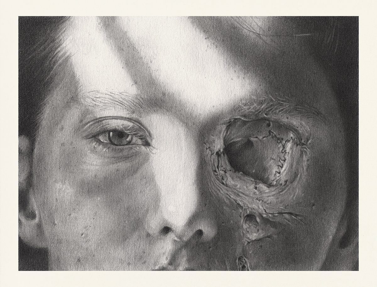 "Memories of Cries That None Could Hear", graphite on paper.