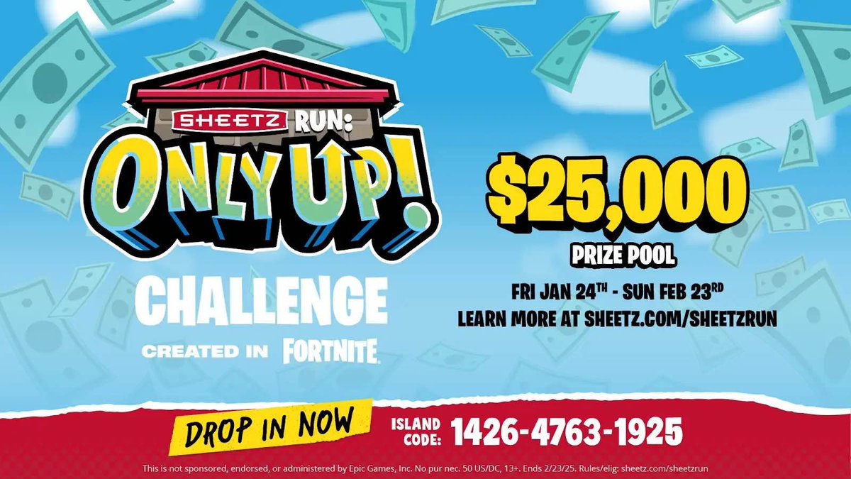 Fraanticc's tweet photo. Sheetz Run: Only Up! Challenge is now live!!
Everybody get in here ASAP to show us what you got and win your share of the $25,000 prize pool!
@sheetz @umigames
#sheetzrun #whythesheetznot #ad
No purchase necessary.
50 US DC res, 13+.
Ends 2/23/25. Rules/elig: https://t.co/3CYu6K48Yp