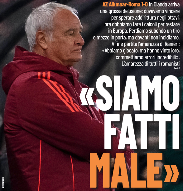 Clauzinho3's tweet photo. Non credevo agli ottavi di EL. Ma la cosa + grave è l'impossibilità di guarire questo gruppo. Ranieri ha fatto molto ma non fa miracoli. Credevo potesse migliorare col mercato di gennaio. Credevo si potesse puntare alle coppe. Ma non è così. Questa è la grande delusione. #AZRoma https://t.co/NmdzfPcXRt