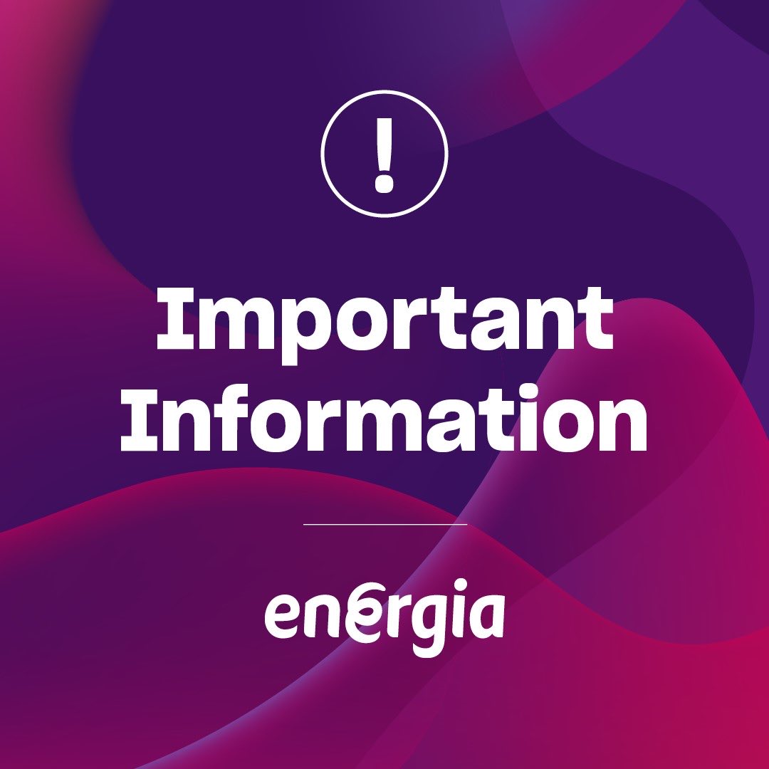 Energia Energy (@energiaenergy) on Twitter photo Storm Éowyn: Please report your power cut to ESB Networks. If you have a query please message us on social media or email us at homeenquiries@energia.ie to allow our phone lines to be left open for emergency queries and for vulnerable customers. Storm Éowyn: Please report your power cut to ESB Networks. If you have a query please message us on social media or email us at homeenquiries@energia.ie to allow our phone lines to be left open for emergency queries and for vulnerable customers.