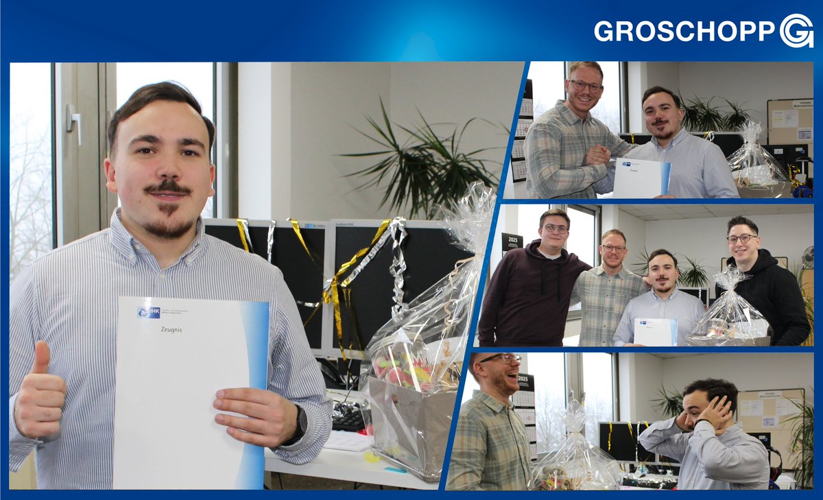 Herzlichen Glückwunsch zur bestandenen Ausbildung als Industriekaufmann! 🎉
Unser Auszubildender Mert Ertan hat seine verkürzte Ausbildung zum Industriekaufmann erfolgreich abgeschlossen! 🤩
 
Wir wünschen für die weitere Zukunft bei <a href="/Groschopp_AG/">Groschopp AG Drives & More</a>  alles Gute und viel Erfolg!