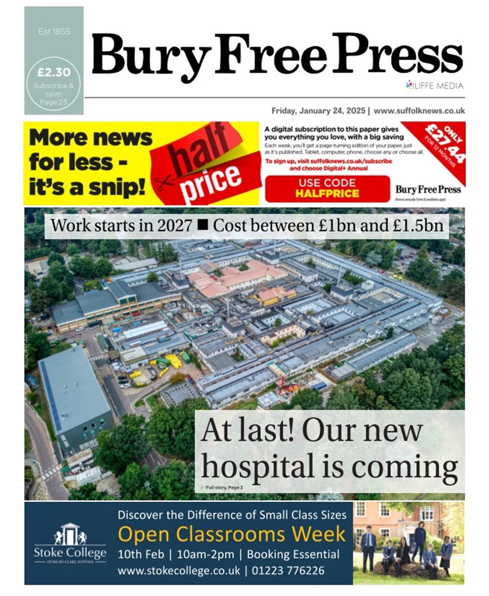Great news today of a spanking new hospital plus the  latest from #Elmswell where a council and a service station are at loggerheads; there's flu galore at <a href="/WestSuffolkNHS/">West Suffolk NHS FT 🏳️‍🌈</a> while MP Peter Prinsley is concerned for welfare of our docs #news #burystedmunds #media  #suffolk