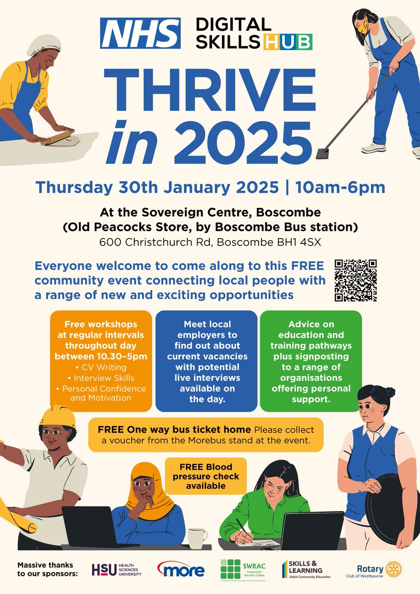 Help & Care (@helpandcare) on Twitter photo Join <a href="/NHSDorset/">NHS Dorset</a> for an incredible day packed with opportunities in training, education, employment, and wellbeing.
When: Thursday, 30th January
Time: 10am - 6pm
Where: Old Peacocks Store, Sovereign Centre
Take the first step toward your future.💛
#Thrive2025 #JobFair #Community Join <a href="/NHSDorset/">NHS Dorset</a> for an incredible day packed with opportunities in training, education, employment, and wellbeing.
When: Thursday, 30th January
Time: 10am - 6pm
Where: Old Peacocks Store, Sovereign Centre
Take the first step toward your future.💛
#Thrive2025 #JobFair #Community