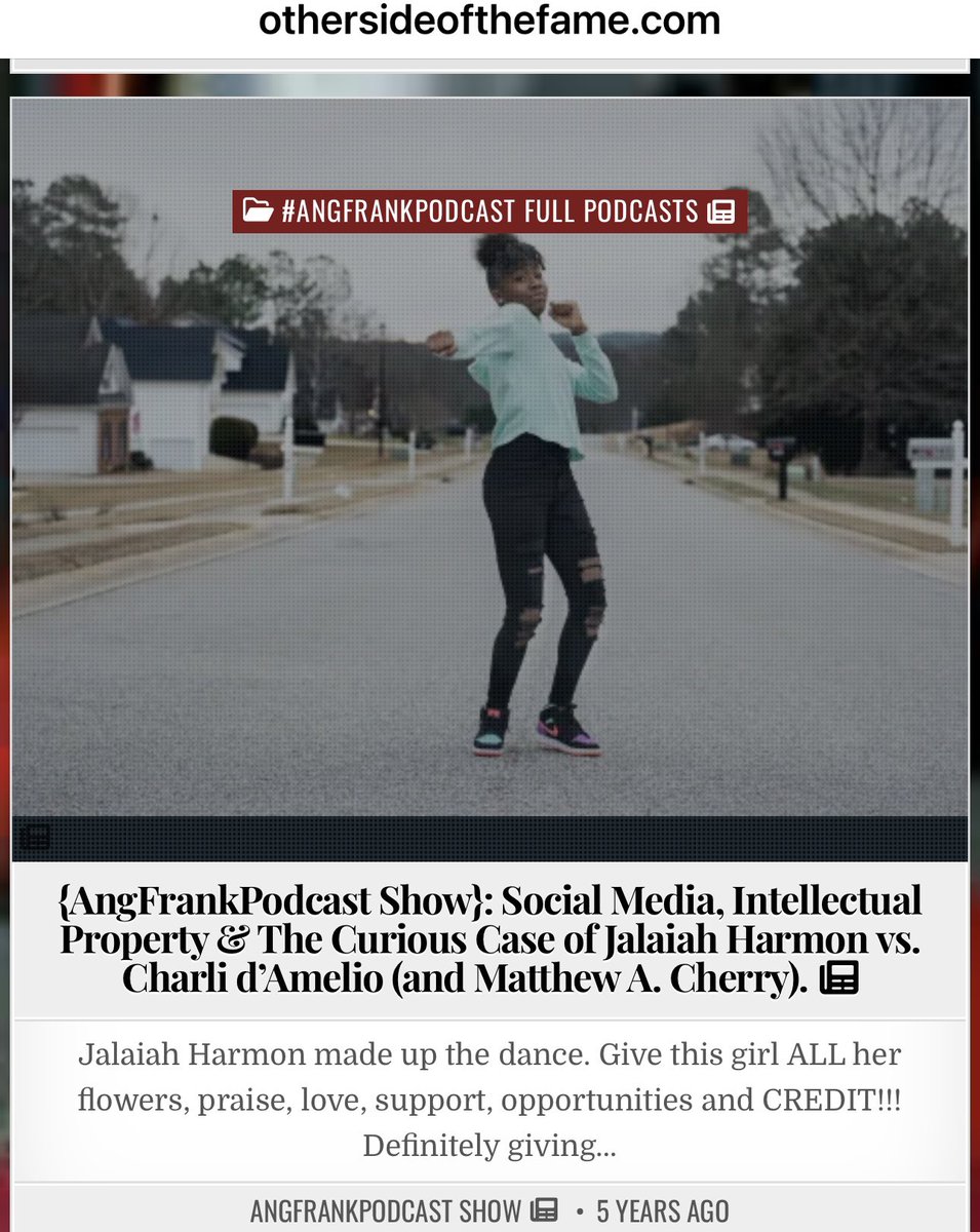 SaidSherice's tweet photo. @SomaKazima That ⬆️ is #CharlidAmelio who stole the old #TikTok Renegade dance from #JalaiahHarmon⬇️
THIS IS THE BACKSTORY { https://t.co/SoroLizrsM} https://t.co/UN96VFuJz1