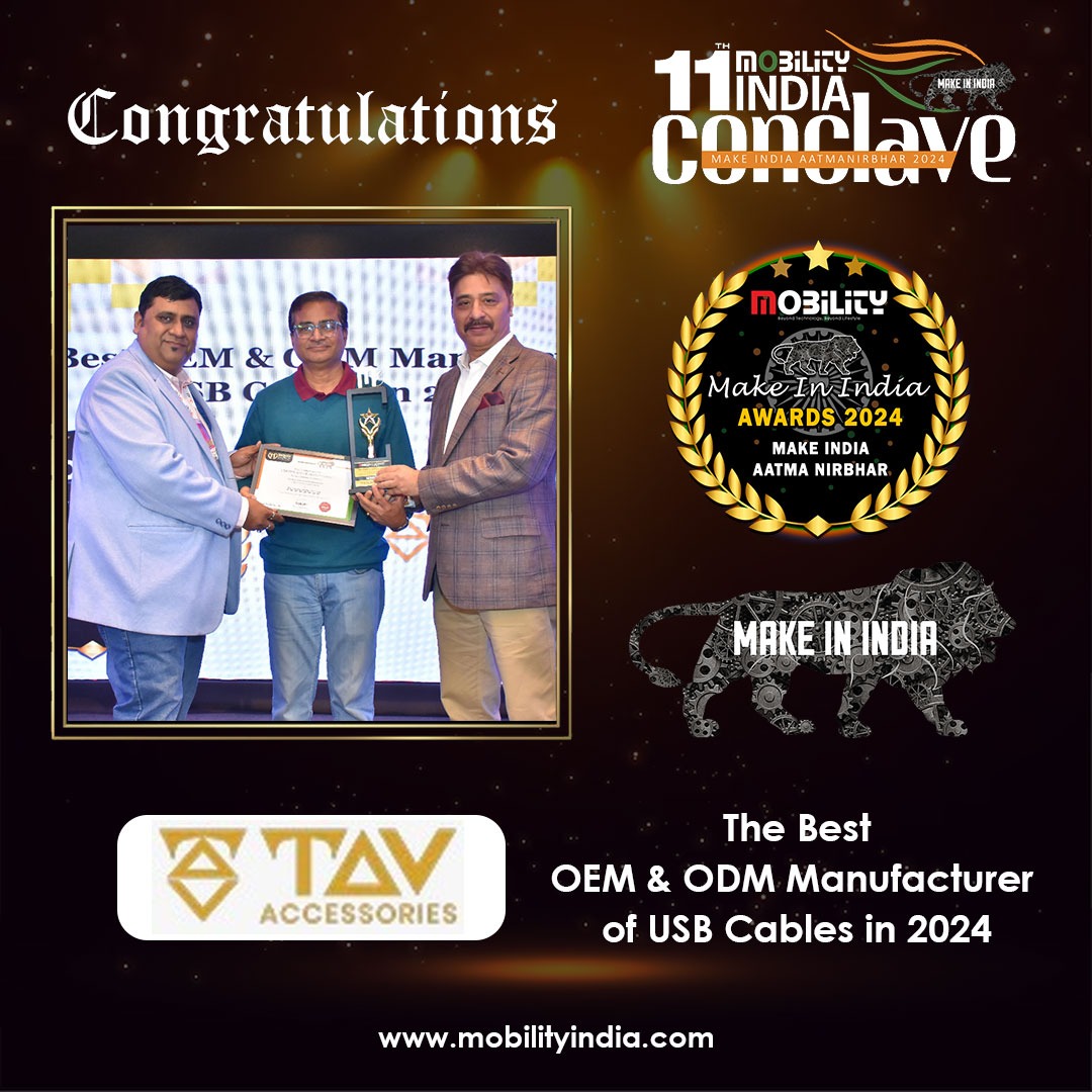 mobilitymag's tweet image. We congratulate #TeleAudioVideo Pvt Ltd for winning The Best OEM &amp;amp; #ODMManufacturer of #USBCables in 2024 

Glimpse Link: photos.app.goo.gl/3FnaB9UYuNgghx…

Glimpse Teaser Link: youtu.be/0U9Kxr99BLA

@teleaudiovideo #11thmobilityexcellenceawards2024 #mobility #mobilityindiamagazine