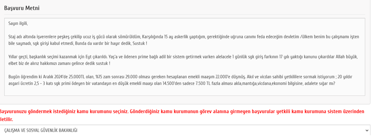 Est Sami (@samistajyer) on Twitter photo Sayın Cumhurbaşkanı <a href="/RTErdogan/">Recep Tayyip Erdoğan</a>,
Cimer'de başvuru listesinde Cumhurbaşlığını bulumadığı için belki <a href="/fahrettinaltun/">Fahrettin Altun</a> bey'in çalışanları görür de "halk bu işten çok rahatsız" diye rapor eder diye buradan yazıyorum.
Artık yeter !
Al 190 Milyarı Sayın Cumhurbaşkanı <a href="/RTErdogan/">Recep Tayyip Erdoğan</a>,
Cimer'de başvuru listesinde Cumhurbaşlığını bulumadığı için belki <a href="/fahrettinaltun/">Fahrettin Altun</a> bey'in çalışanları görür de "halk bu işten çok rahatsız" diye rapor eder diye buradan yazıyorum.
Artık yeter !
Al 190 Milyarı