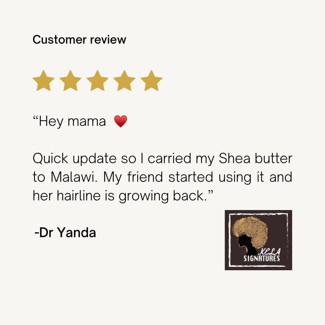 KelaSignatures's tweet photo. Quality shea butter makes a difference 🤩 https://t.co/EFUQfsnYgi