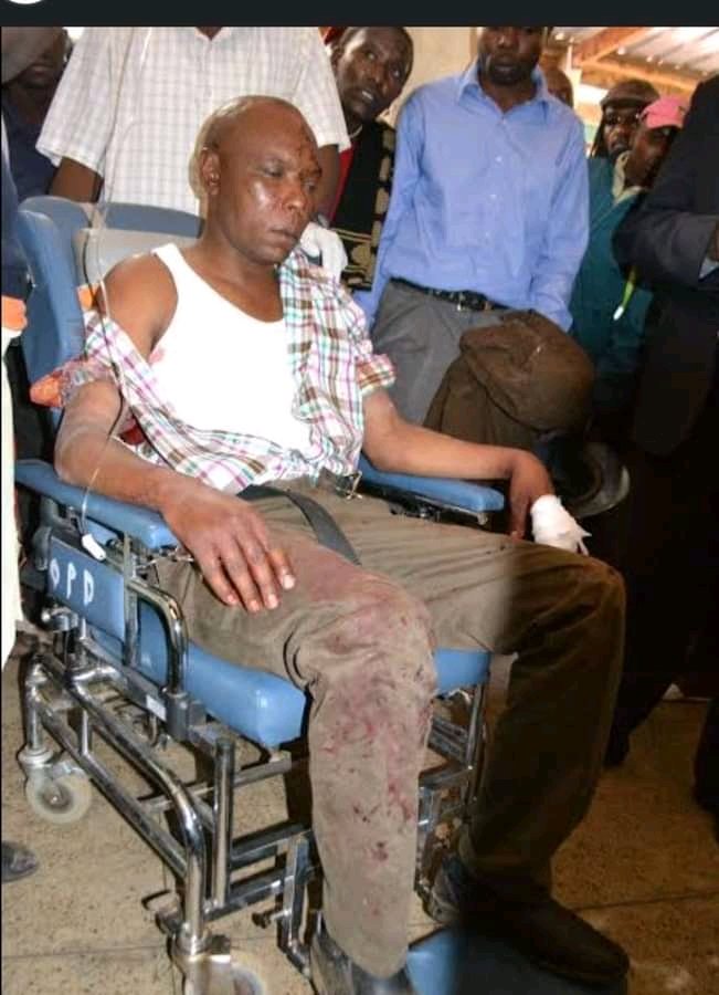 BREAKING NEWS: Mungiki leader Maina Njenga beaten up badly by an angry crowd saying that they were not fully paid after disrupting Pastor Dorcas Rigathi Nyeri prayer event last weekend.