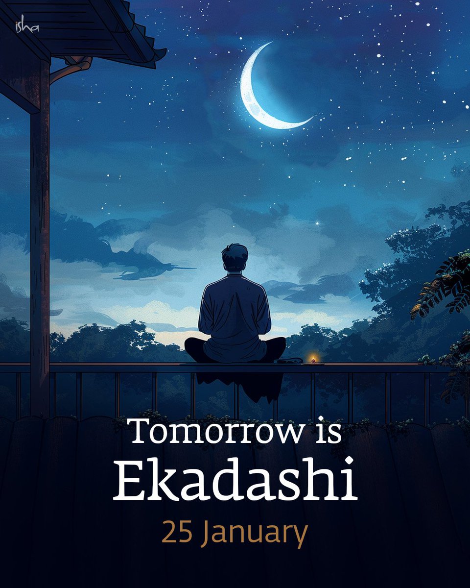 ishafoundation's tweet photo. #Ekadashi is the 11th day of the lunar cycle. On this day, our body naturally does not demand food. #Fasting on this day helps cleanse the system and turn our awareness inward. After having your dinner tonight, you can fast until the next dinner. If you are unable to do a full fast, having a light, fruit diet on this day is also beneficial.