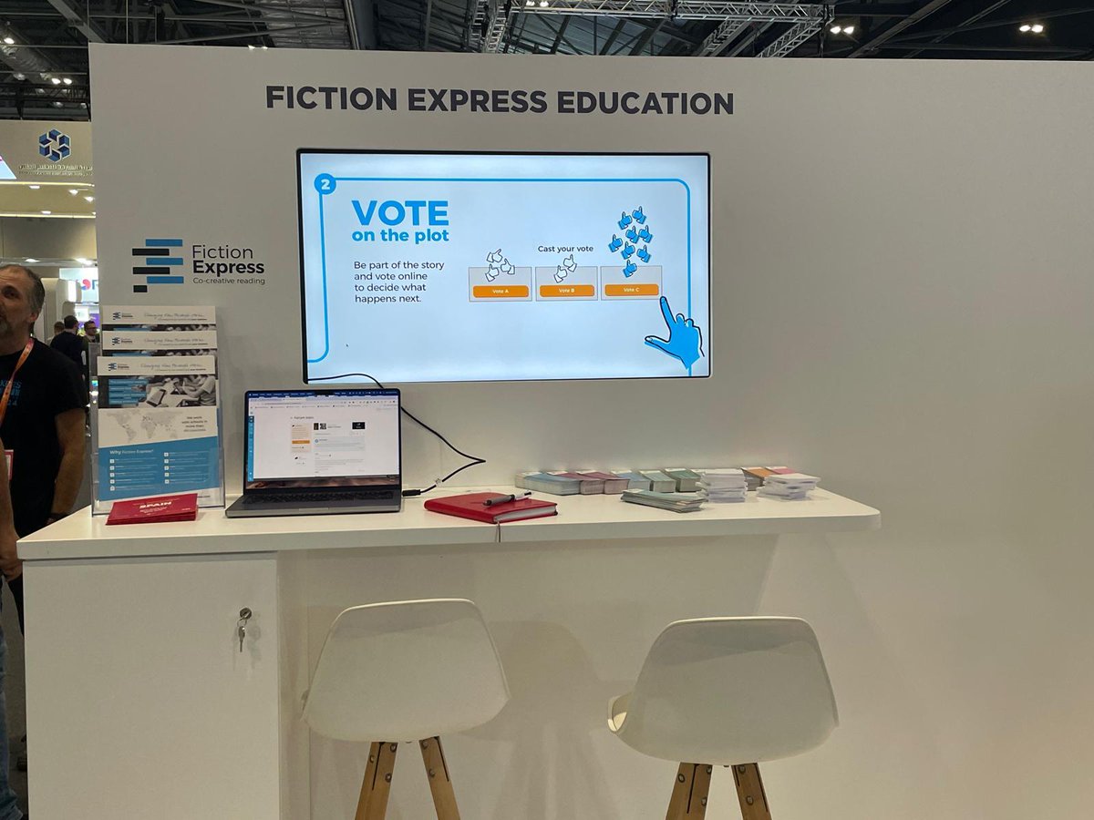 fictionexpress's tweet photo. 🌍 Last #FictionExpress day at the education fair #BETT2025 in London!
Visit us at the #ICEX space to discover how our platform can transform classrooms and enhance the learning of key linguistic skills.
#BETT #bettUK2025 #education #school #edtech #UK #España https://t.co/RQCct3JXUB