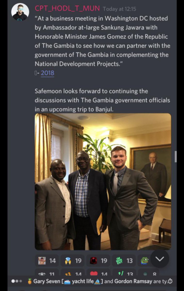 LK1KTrades's tweet image. Somebody get the president of Gambia on the phone. 

Tell him #SAFEMOON is their official currency again.