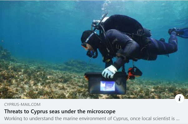 ⚡ #Threats to Cyprus seas under the microscope 🔬

💡 Don’t miss this interesting read on #Cyprus Mail where CMMI’s Senior Associate Scientist, Louis Hadjioannou, describes the innovative research #CMMI is conducting to re-establish Cyprus’ ancient #coral #reefs and revitalise
