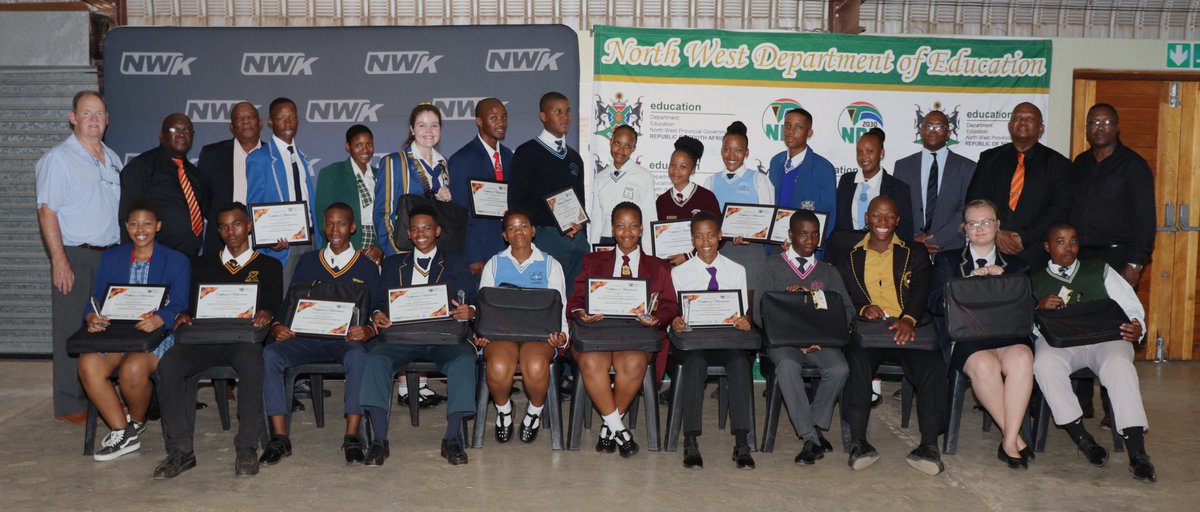 NWK handed out brand-new laptops to the top 21 matriculants of the Ditsobotla sub-district yesterday. May you shine during your tertiary studies and make North West proud!
#education #matricresults #MatricResults2024 
<a href="/nwdoe/">Official North West Department of Education</a> <a href="/Official_NWPG/">North West Province</a>
