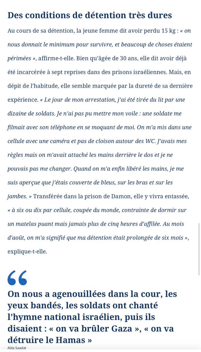 avriogata's tweet photo. Auprès du Figaro, la journaliste palestinienne Bouchra el-Taouil raconte ses conditions de détention dans les geôles israéliennes. https://t.co/EclT3X2UX2