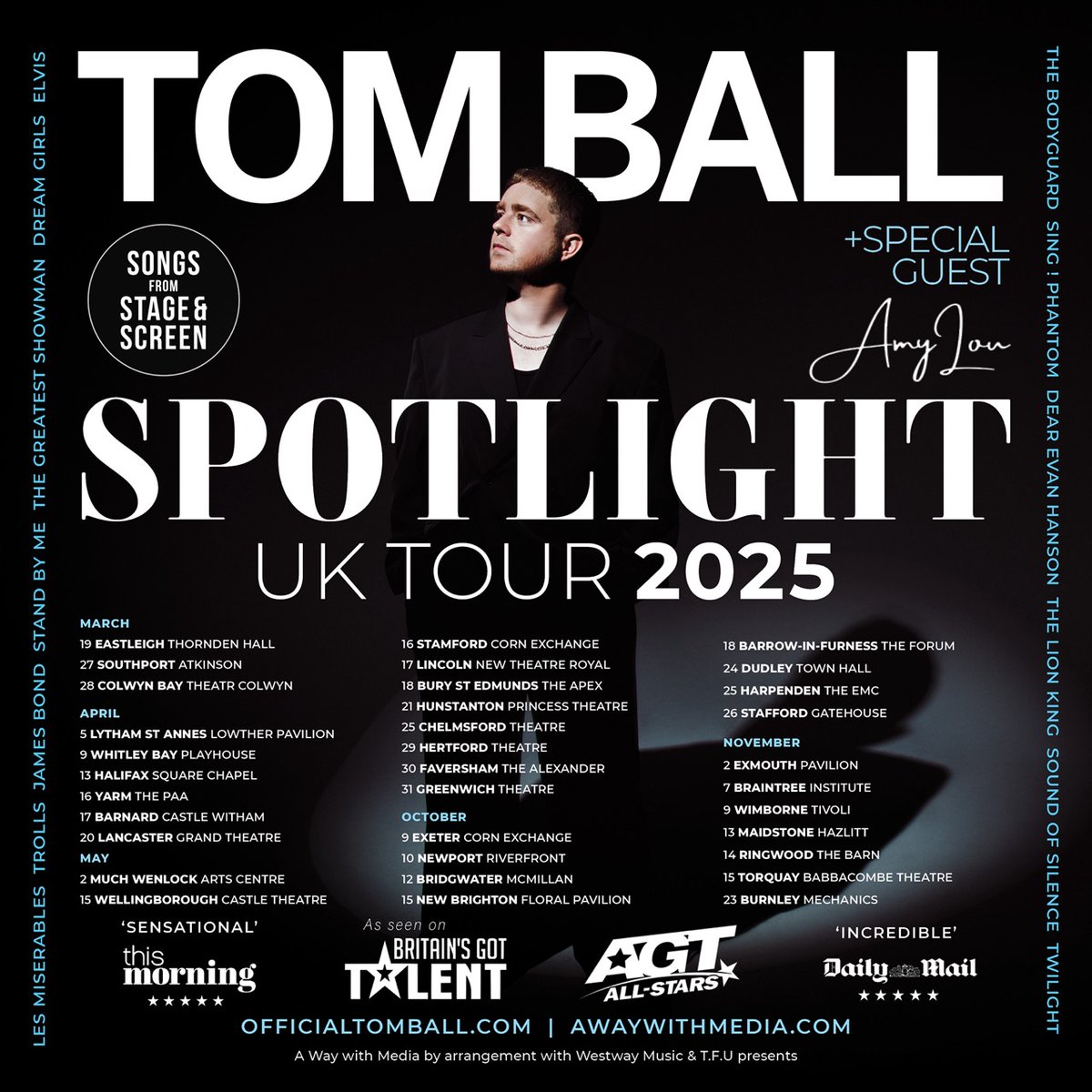 LancasterGrand's tweet photo. Tom Ball – Spotlight 💡
The vocal sensation with 85M views &amp; rave reviews from Britain's Got Talent! 🎤 Simon Cowell called him "simply sensational."💙
📅 Sunday, April 20 | 🕢 7:30 pm
🔗 https://t.co/MvamWFQVUj
#TomBall #LiveMusic #Lancaster #WhatsOn https://t.co/zXj8sqnydK
