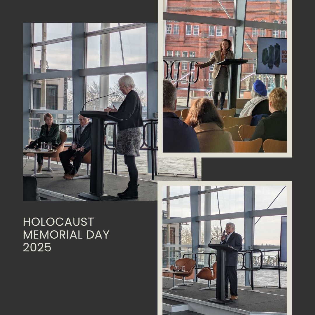 Ahead of Holocaust Memorial Day, we were honoured to hear from Paul Sved BEM. His powerful testimony of his survival during the occupation of Hungary served as a  reminder that "war solves nothing, peace solves everything." Thank you <a href="/HolocaustUK/">H.E.T.</a> for such an important event