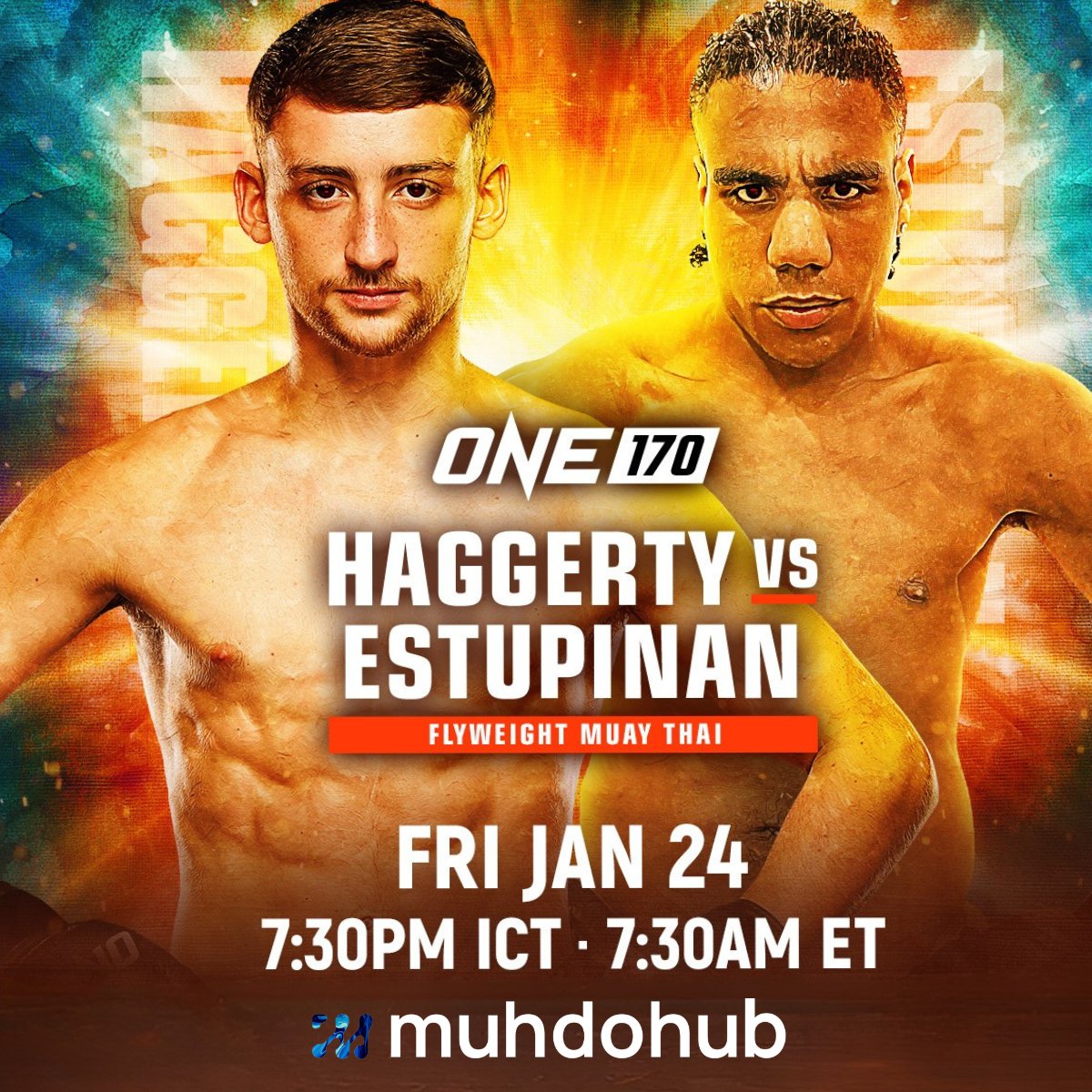 FIGHT DAY 🥊

We recently added another ambassador to the Muhdo Fight Hub. Today, Freddie ‘The Future’ Haggerty, is set to compete at ONE 170 in Bangkok, Thailand. Freddie will face Jordan Estupinan in a flyweight Muay Thai fight.

We wish Freddie all the best today and hope he