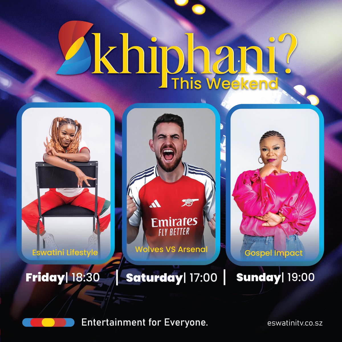Eswatini_TV's tweet photo. What's on Eswatini TV this weekend? #EntertainmentForEveryone https://t.co/Gxstj8RJog