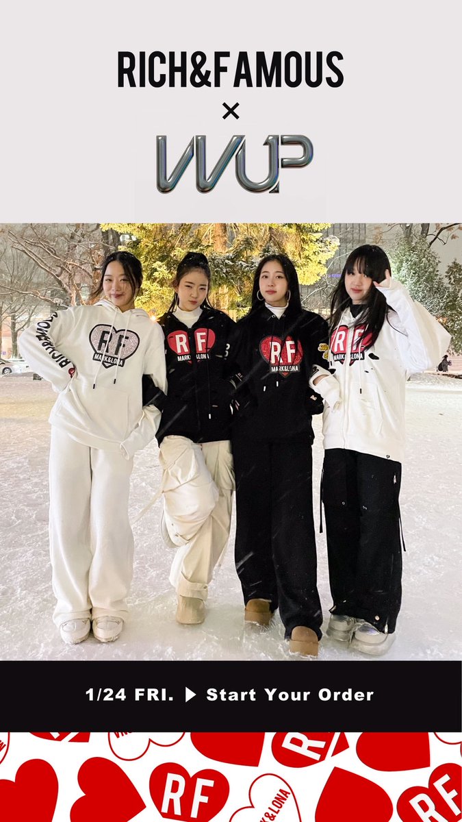 【NEWS】
K-POP Idol VVUP x RICH &amp; FAMOUS Collaboration!

We are accepting orders for limited collaboration items. Don't miss this opportunity!

Click the URL link below to shop.
markandlona.us/blogs/news/k-p…

#markandlona #richandfamous #VVUP #비비업 
#kim #paan #suyeon #JIYOON #VVinie