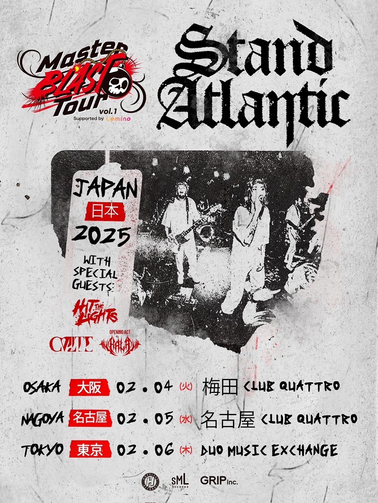 gekirock's tweet photo. ワンオク北米ツアー帯同決定のSTAND ATLANTIC、日本での初ヘッドライナー務める"Master BLAST Tour"スペシャル・ゲストとしてHIT THE LIGHTS、KALA(O.A.)出演! https://t.co/gBcLi7Ugez
#STANDATLANTIC
#hitthelights
#KALA
#MasterBLAST
#MBT2025 https://t.co/8BWAMhUKKo
