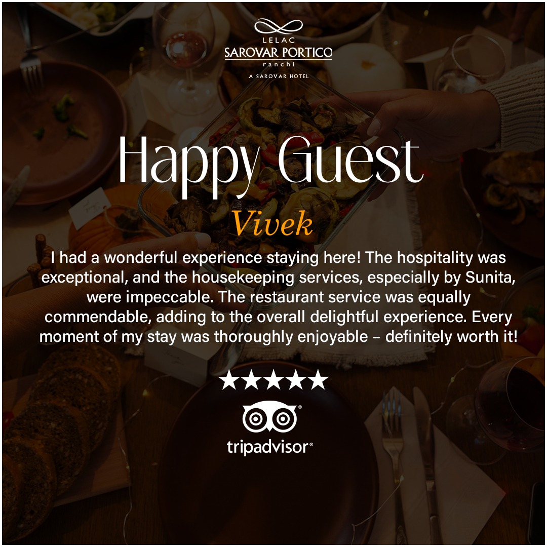 LeLacSarovar's tweet photo. Thank You for Choosing Us! 🙏
We truly appreciate the time you spent at #LeLacSarovarPortico and hope your stay was both enjoyable and fulfilling. It was our pleasure to have you with us.
#LeLacSarovar #SarovarRanchi #SarovarHotels #LeLacRanchi #HappyGuests #Love #GuestsReview https://t.co/1F7oZil39p