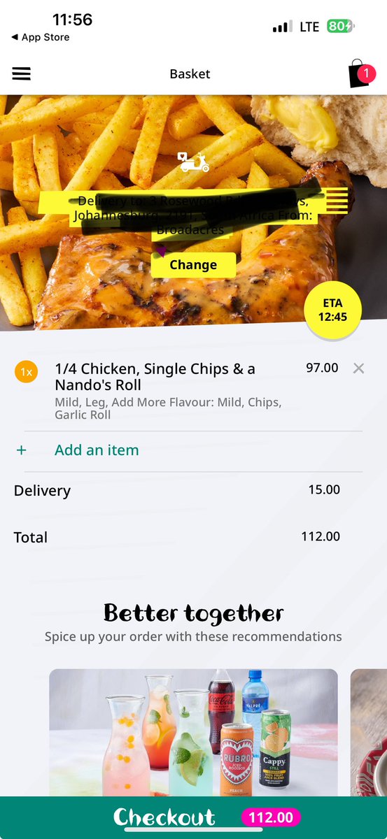 nomboosaw's tweet photo. @NandosSA I would love to have my all time favourite 🥹#Nandos https://t.co/BWTIeEGalB