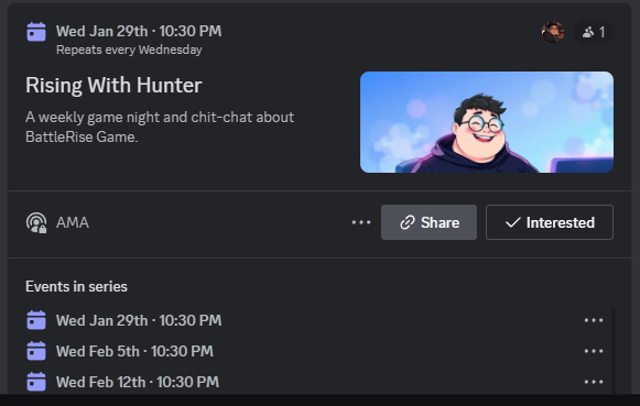 HunterTV_'s tweet photo. Guys! I'm inviting you to my weekly game night on @BattleRiseGame discord channel

Every Wednesday 2:30 UTC!

See you!

https://t.co/PtuXcZisSd https://t.co/OzbCnNev55