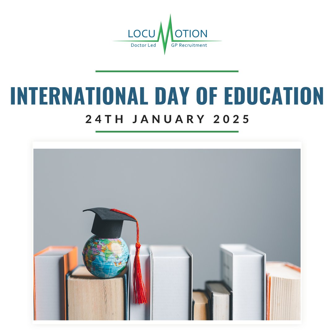 Locumotion's tweet photo. Let's celebrate the dedication of GPs who embrace continuous learning to provide exceptional patient care.
#InternationalDayOfEducation #ContinuousLearning #GPDevelopment #LifelongLearning #Locumotion #CPDSupport #GPRecruitment #MedicalCareers https://t.co/kiRwVcUtpo
