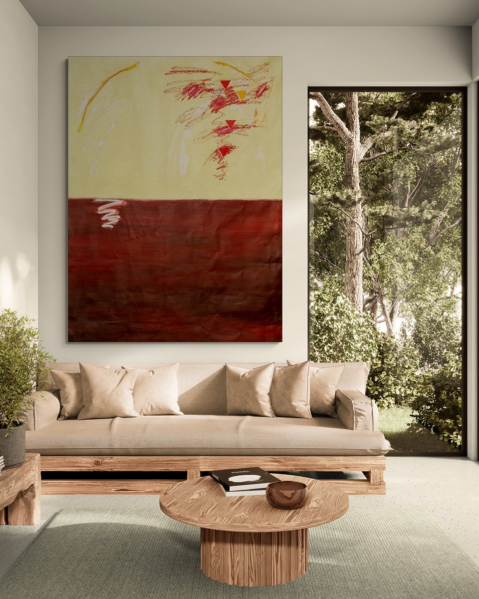 Melmoth71's tweet photo. Large abstracts from my ongoing #Mycenae series (oil paint, #impasto medium and #marbledust on canvas, 200x150 cm) placed in room mockups with #canvyapp🙂 What do you think??⁠ See full series to date👉️ https://t.co/AszrYSAWAA #artforsale #art #arte #interiordesign #abstractart https://t.co/vydeY4PmLu