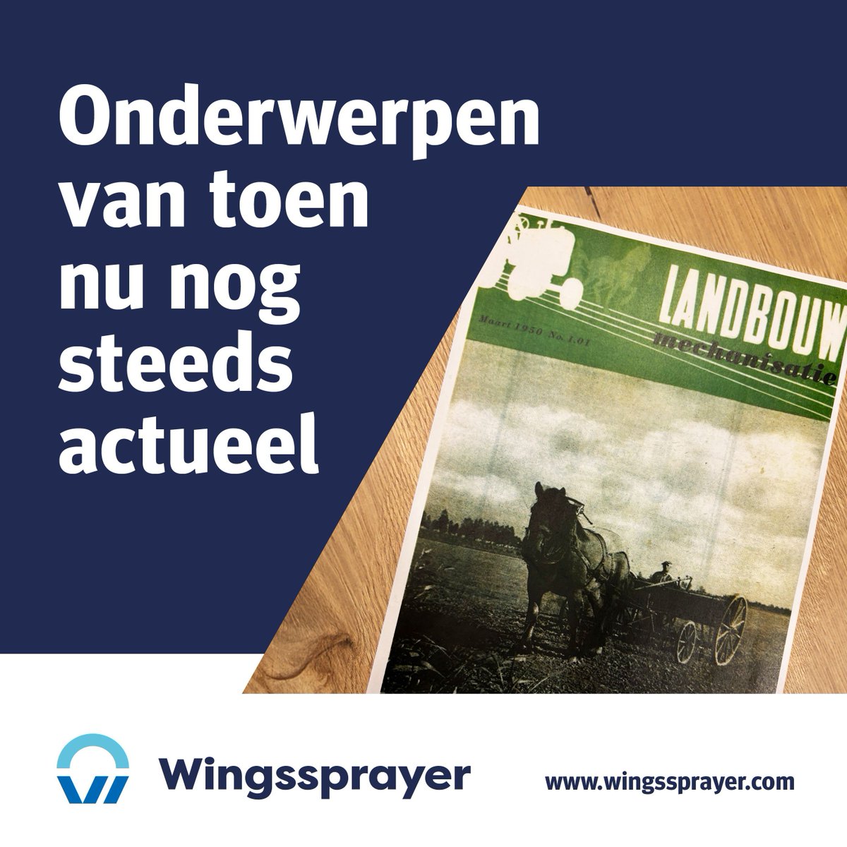 In 1950 schreef Ir. P.M. van Bemmel w.i. in Landbouwmechanisatie: “Men denke slechts aan het bereiken van eieren of larven in opgerolde blaadjes of cocons, aan het doden van luizen op de achterkant van bladeren. Het is juist de fijne druppel die dit mogelijk maken zal.”