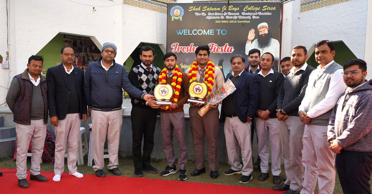 ssjboyscollege's tweet photo. A proud moment for Shah Satnam Ji Boys' College, Sirsa

2 Students secured University Rank

* Avish (BBA) - 4th Rank 

* Prince (BCA) - 7th Rank

#shahsatnamjiboyscollege #ssjbc #cdlu #education #university #haryana #topper https://t.co/VrNf2gAZls