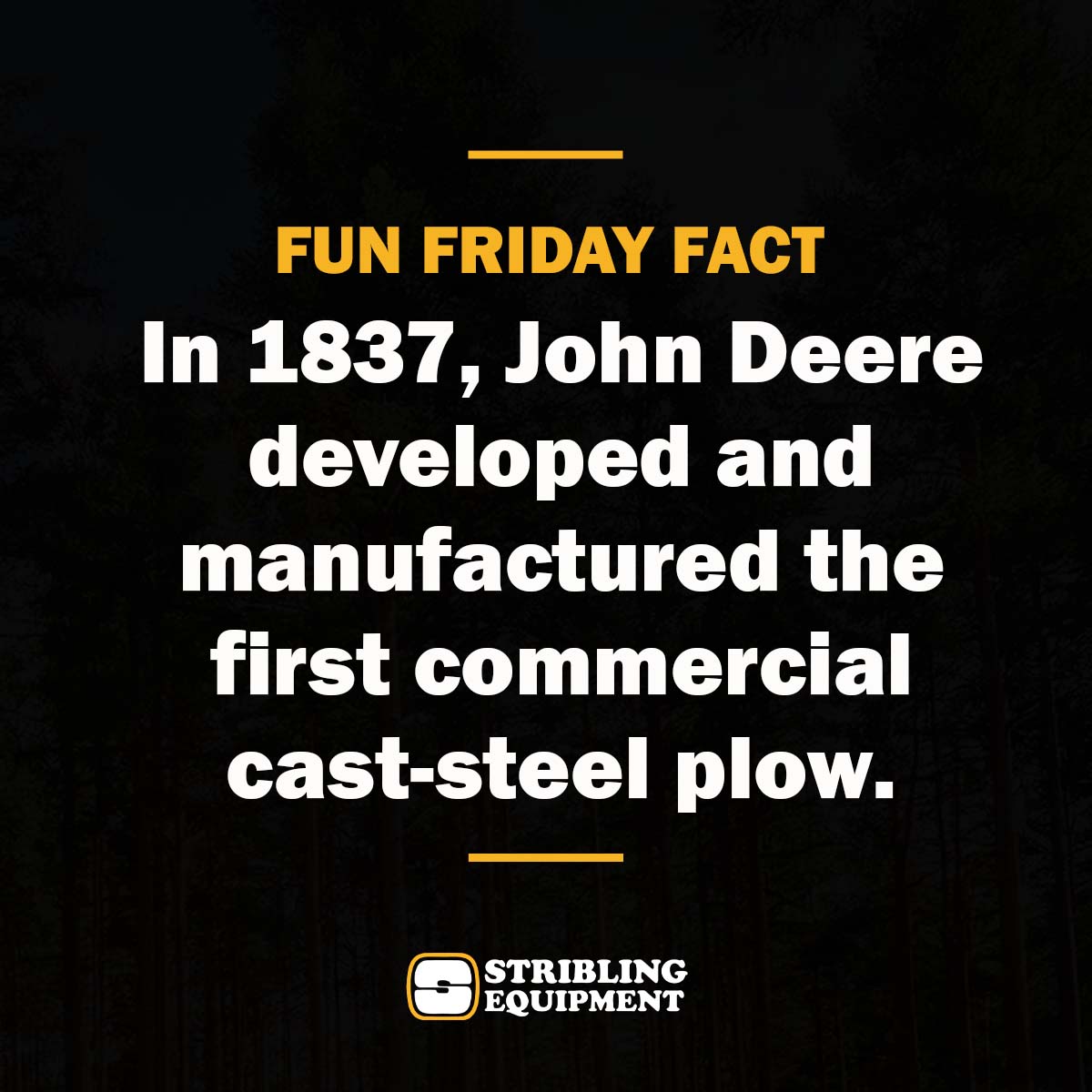 StriblingEquip's tweet photo. John Deere has been around for 187 years! 

#johndeere #striblingequipment #construction https://t.co/NHtfpAZjAA