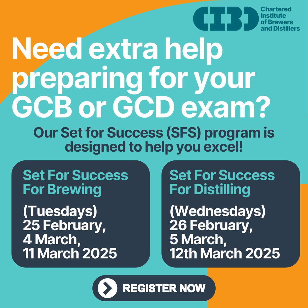 CIBDHQ's tweet photo. If you could use a little extra guidance with the General Certificate in Brewing or General Certificate in Distilling, our Set for Success (SFS) program is designed to help you excel.
https://t.co/mTb0fbH4GW
#SetForSuccess #SFS #brewing #distilling #exam #supportcourses https://t.co/LuU3pYfhbq