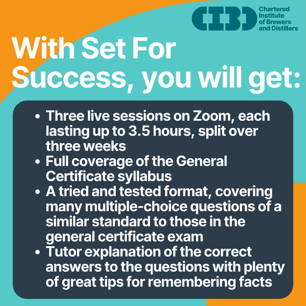 CIBDHQ's tweet photo. If you could use a little extra guidance with the General Certificate in Brewing or General Certificate in Distilling, our Set for Success (SFS) program is designed to help you excel.
https://t.co/mTb0fbH4GW
#SetForSuccess #SFS #brewing #distilling #exam #supportcourses https://t.co/LuU3pYfhbq