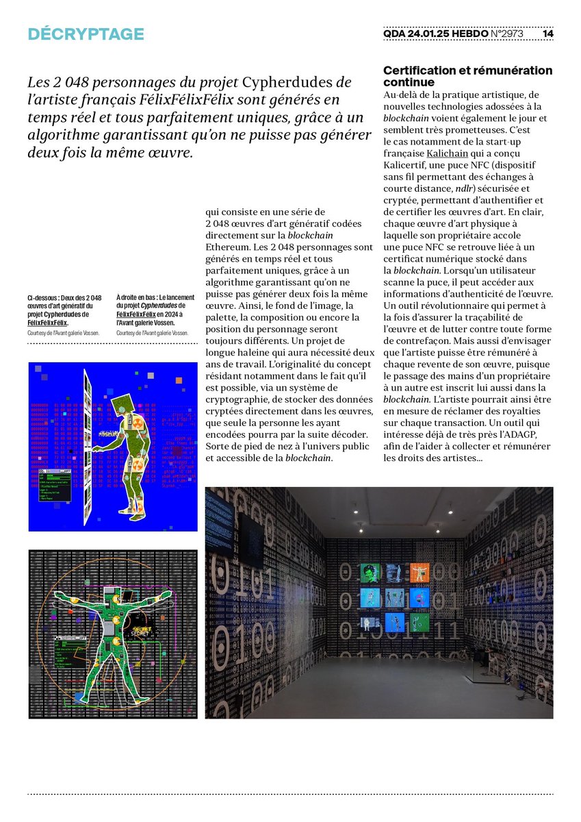 👀 an article about <a href="/CYPHERDUDES/">CYPHERDUDES</a> in a well known French magazine! 🔥