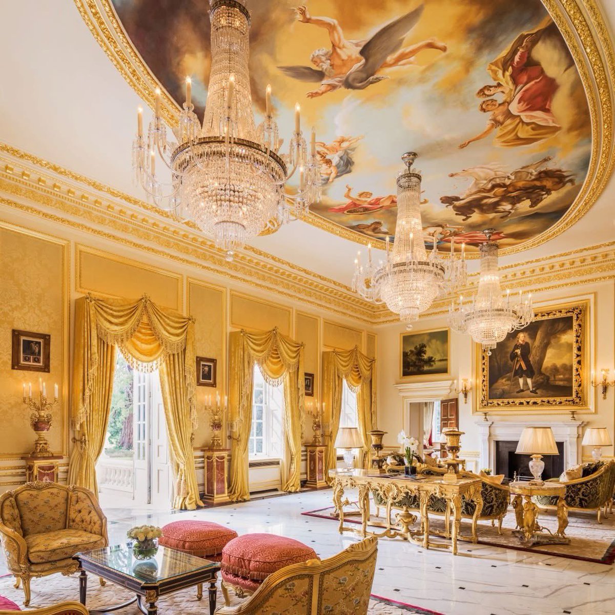 OnRightmove's tweet image. A remarkable once in a lifetime opportunity has arisen with the launch of Denham Place at a guide price of £45million to include all the contents and furniture. This spectacular Grade I listed mansion rivals many of the finest royal houses in London and stands in 43 acres of…