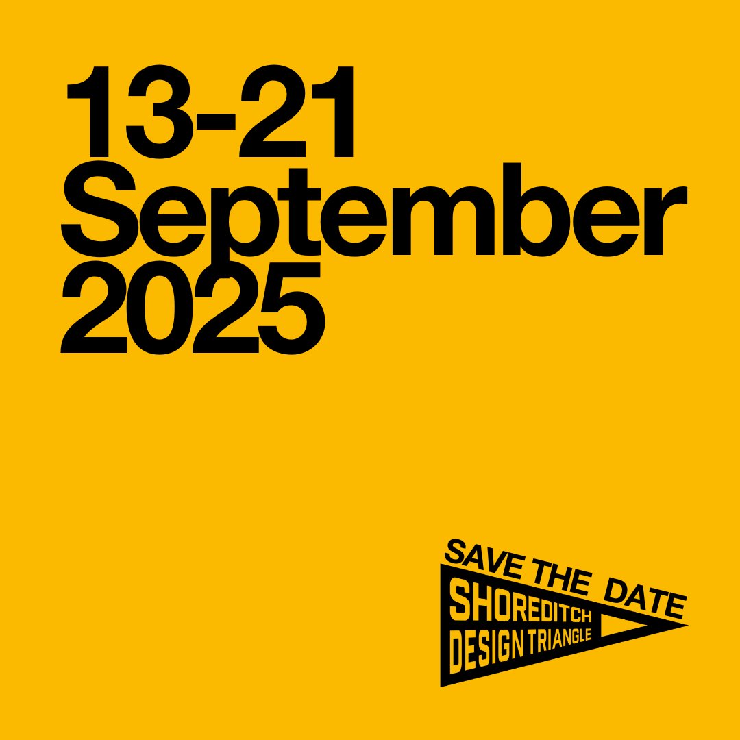 Save the date for the 17th Shoreditch Design Triangle. 

More collaboration, more partners, more newcomers, more power! Bring it on, September, and for now, we're just putting the feelers out 👀

#ShoreditchDesignTriangle #LDF #LondonDesignFestival #DesignCollaboration