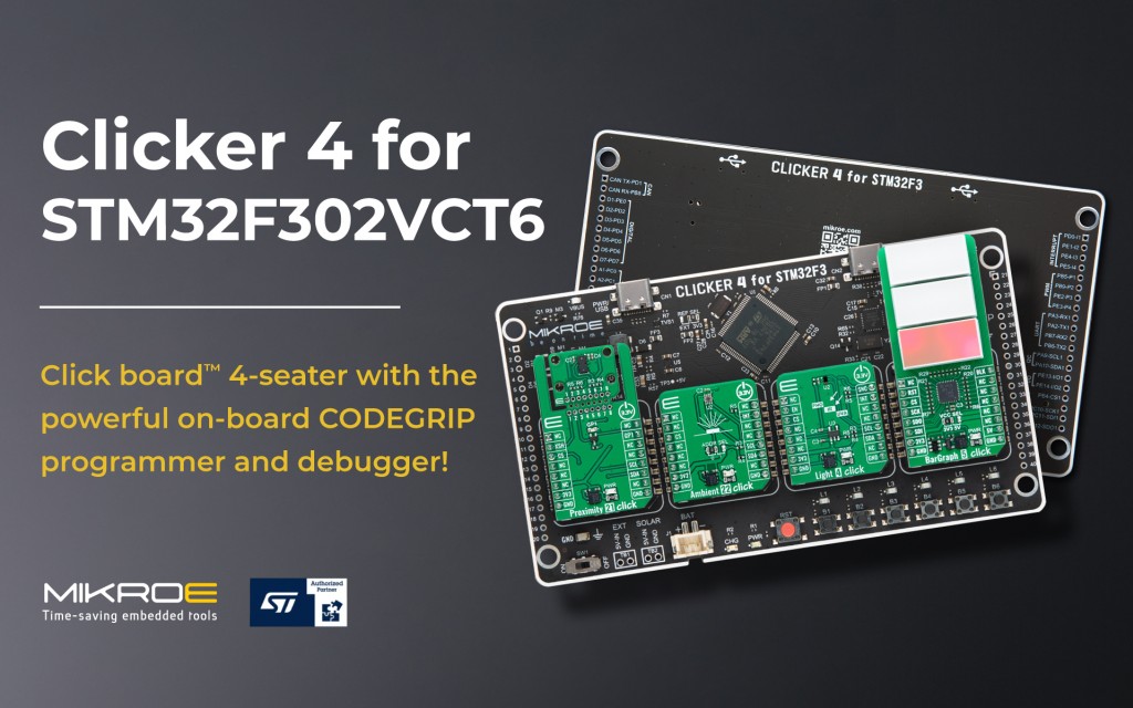 mikroel's tweet image. 🚀 You don’t want to miss this one!
Introducing the CLICKER 4, the first in our series of starter boards with the advanced #CODEGRIP programmer/debugger on board! 💡#STAuthorizedPartner @ST_World
mikroe.com/blog/clicker-4…