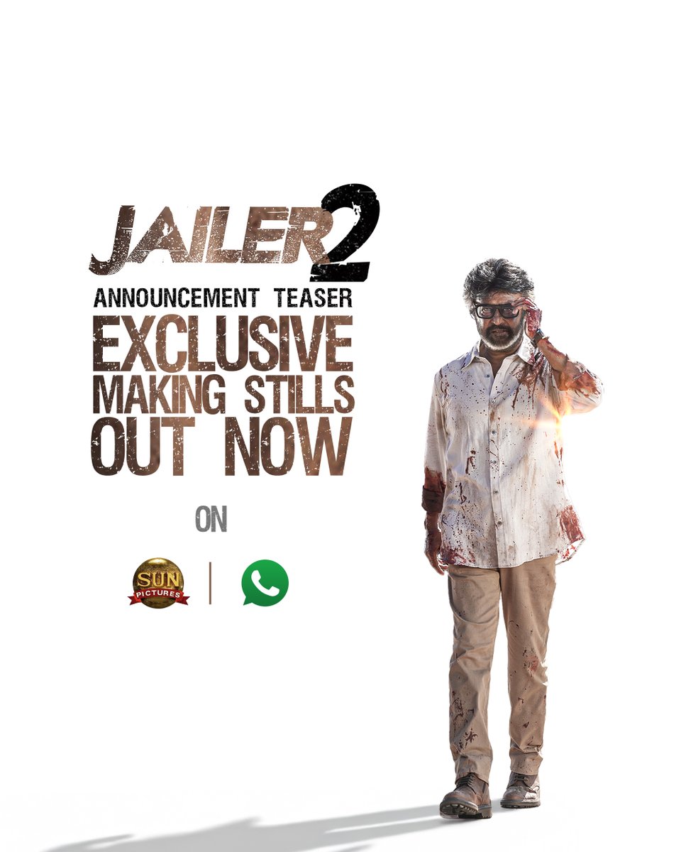 Exclusive Making stills from #Jailer2 Announcement Teaser Out Now on Sun Pictures Whatsapp Channel! 💥

whatsapp.com/channel/0029Va…

<a href="/rajinikanth/">Rajinikanth</a> <a href="/Nelsondilpkumar/">Nelson Dilipkumar</a> <a href="/anirudhofficial/">Anirudh Ravichander</a>

#Jailer2AnnouncementTeaser #SunPictures #TheSuperSaga