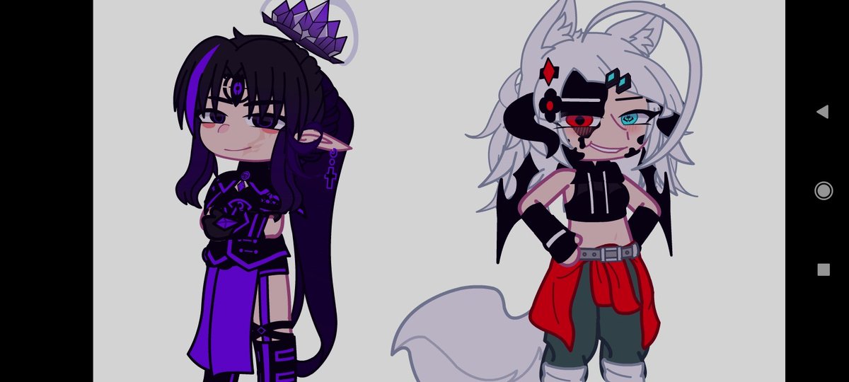 my oc💜🖤 and my 2019 oc glow up❤💙
