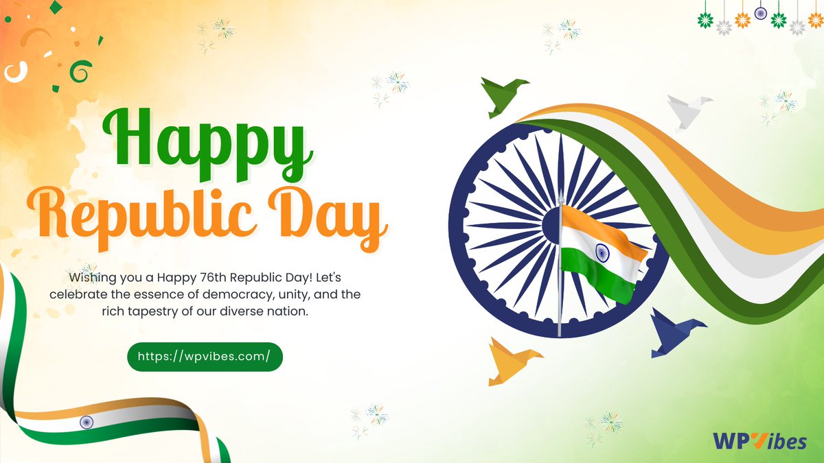 🇮🇳 Happy 76th Republic Day! 🇮🇳

On this special day, let's celebrate the spirit of unity, freedom, and democracy that makes our nation strong.

Let’s honor our Constitution and the values it represents. Proud to be an Indian! 🇮🇳❤️

#HappyRepublicDay #ProudIndian #JaiHind #India