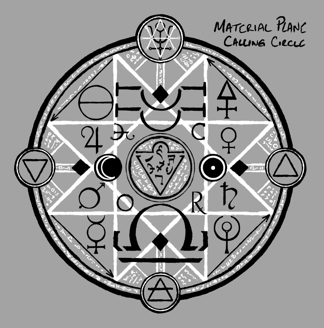Having a little too much fun designing these magic circles for absolutely NO reason. Sorry to Paizo for butchering your magic system into some freaky not-alchemy mess.
