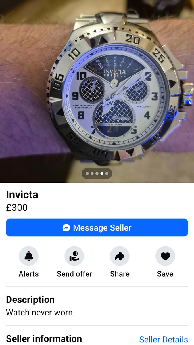 "Watch never worn"